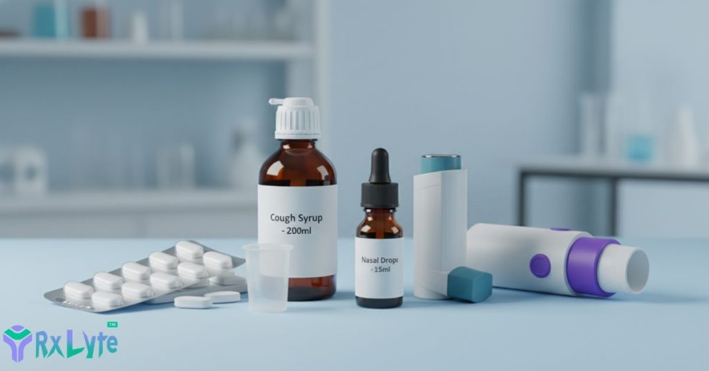 Packshots of different medicines