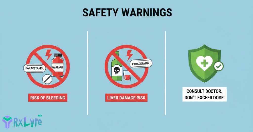 paracetamol-drug-interactions-warfarin-alcohol-safety-warnings